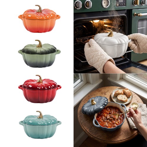 Enamel cast iron pumpkin - enamel,