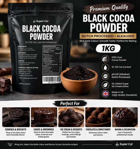 1kg black cocoa powder - cocoa,