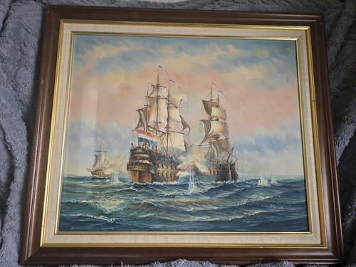 Large oil painting dutch east - painting,