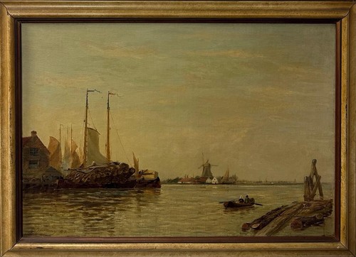 Dutch school 19th river - c,