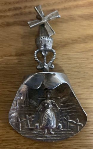 Antique dutch silver - silver, windmill