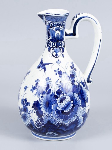 1906 royal delft blue ewer - royal,