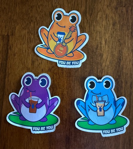 Dutch bros frog stickers - frog,