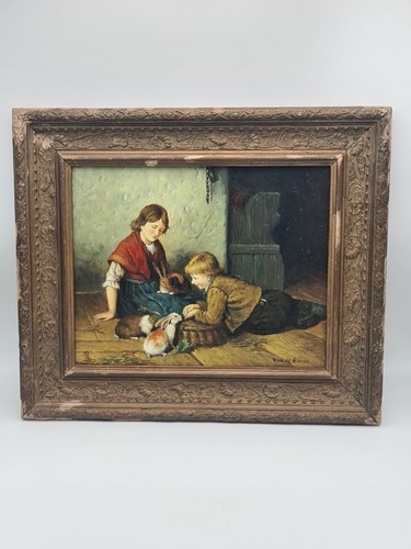 19thc dutch school oil - school,