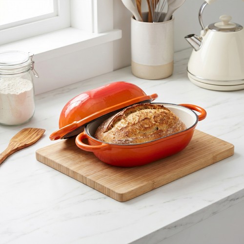 Enamelled cast iron dutch oven - iron,