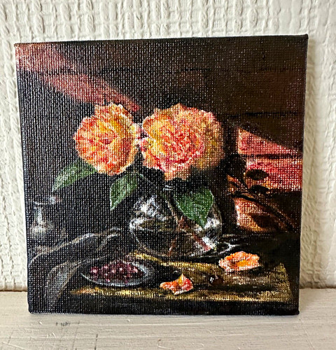Original roses acrylic - original,