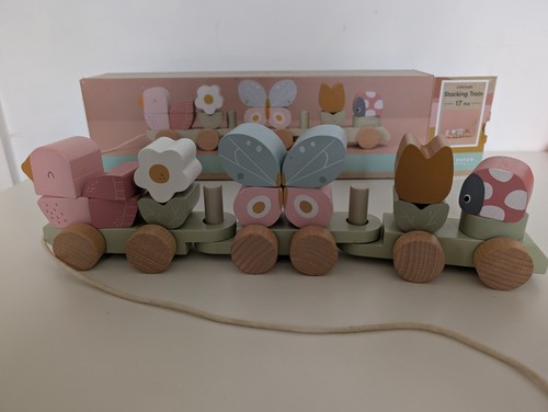Wooden stacking train little - stacking,
